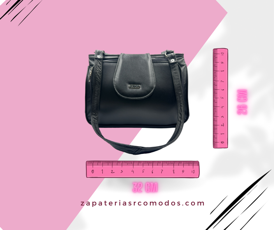 Bolsa para dama hecha en 100% piel natural con cierre de broche