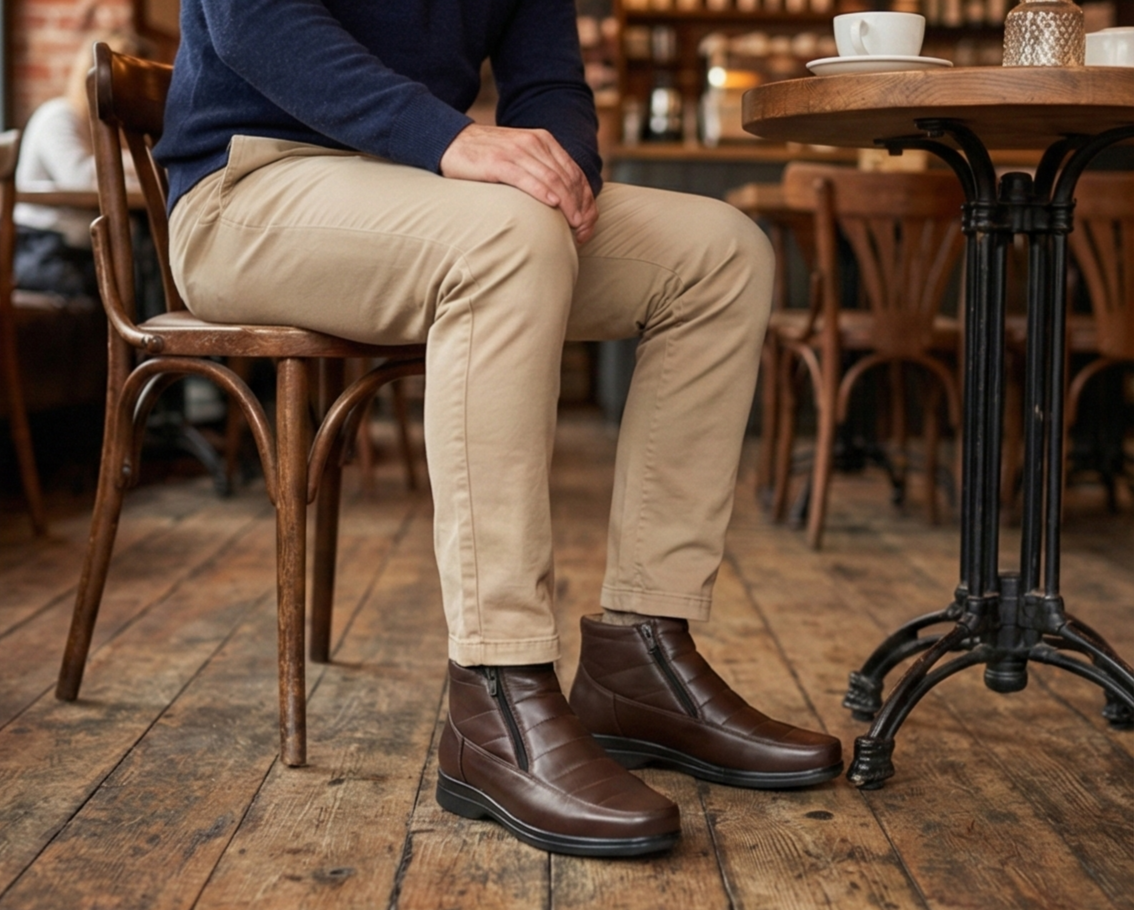 BOTIN PARA PIE DIABETICO EN PIEL DE BORREGO MODELO 850