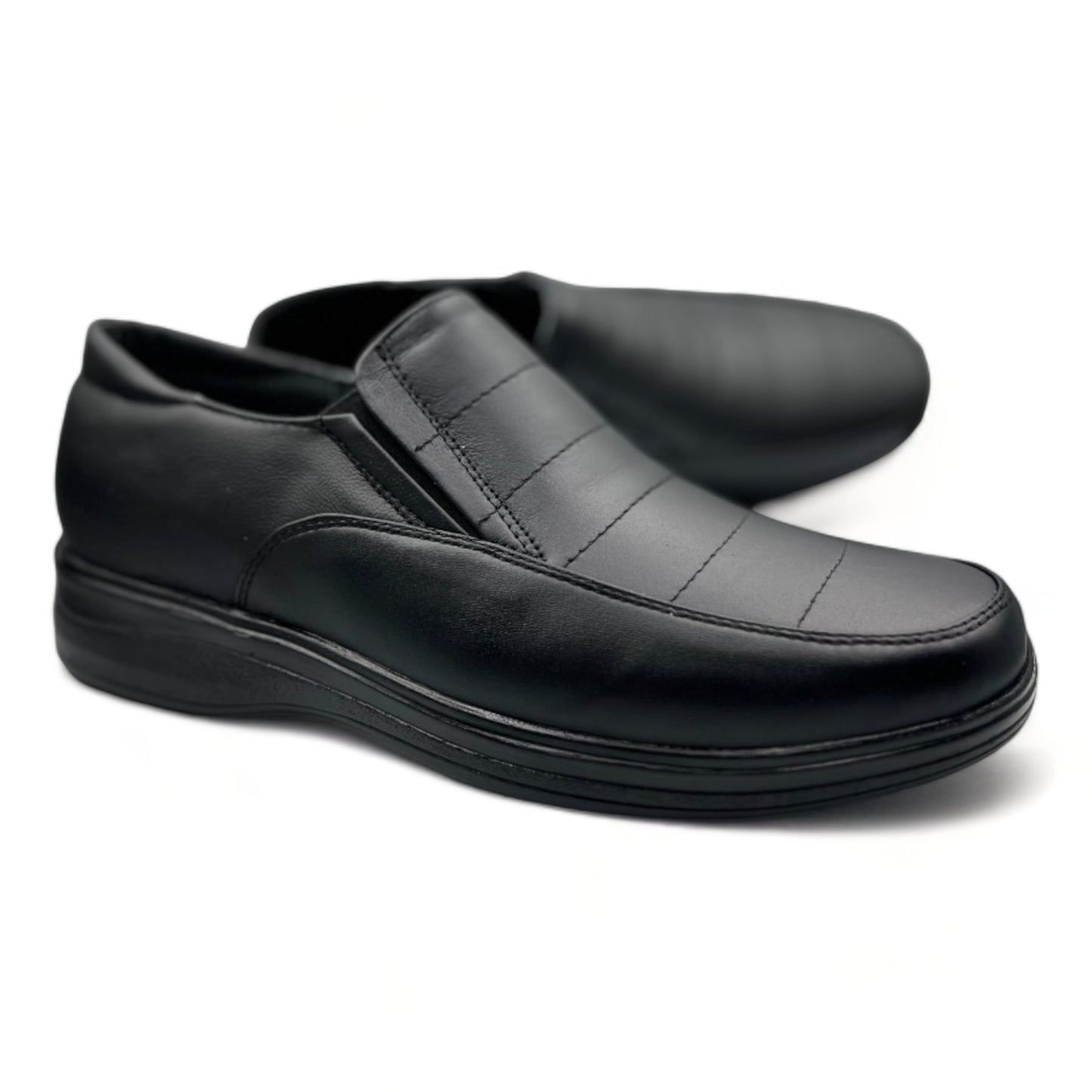 ZAPATO DE PIEL DE BORREGO PARA CABALLEROCOMODO PIE DIABETICO MODELO RAYAS