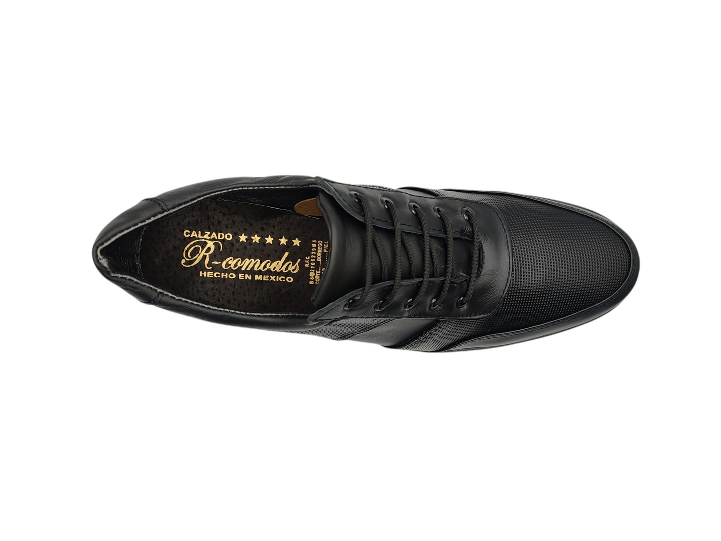 ZAPATO TIPO TENNIS HECHO EN PIEL CON APLICACIONES TEXTILES 052