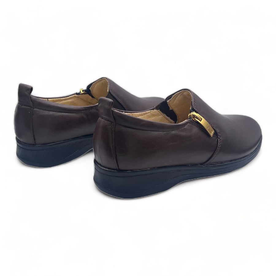 Zapato de Confort Para Dama hecho en Piel de Borrego Suave y Cómodo con Cierre