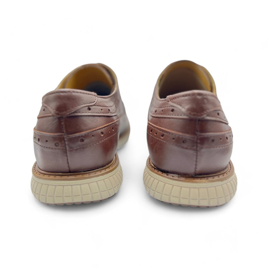 Zapato casual para caballero hecho en piel, cómodo, antiderrapante, bostoniano