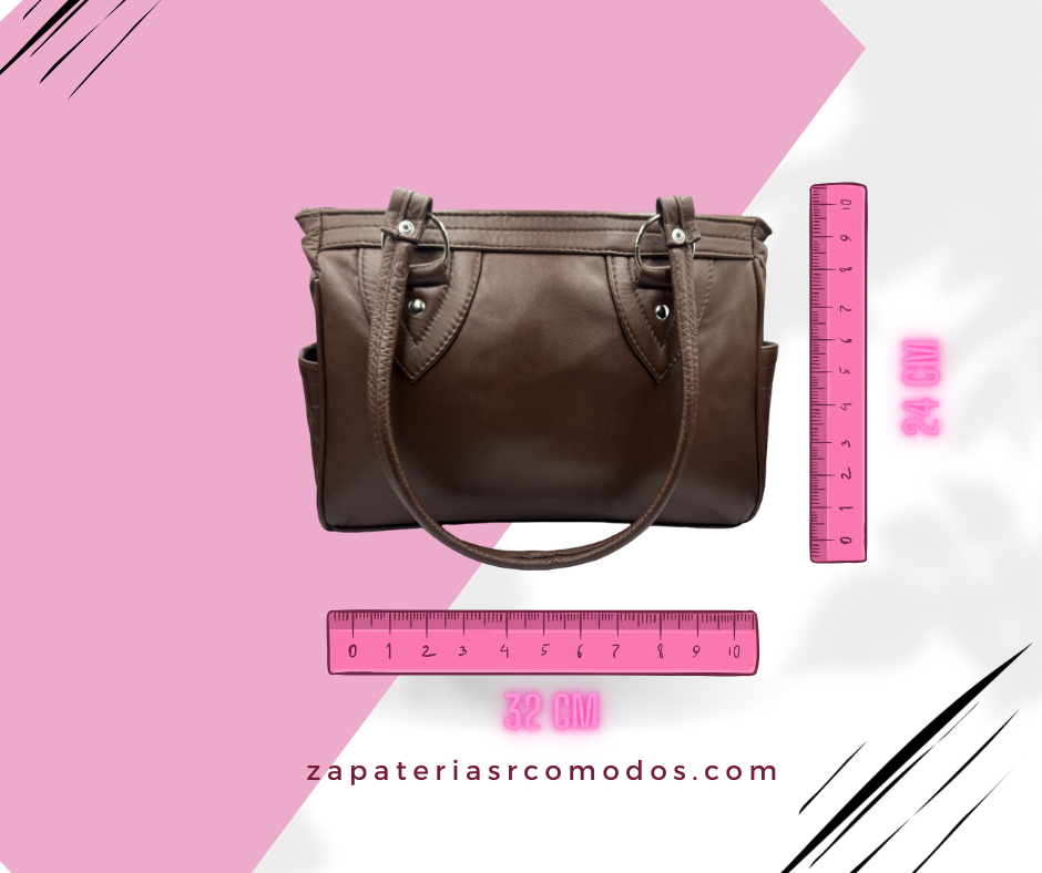 Bolsa de mano mediana para dama 100% piel