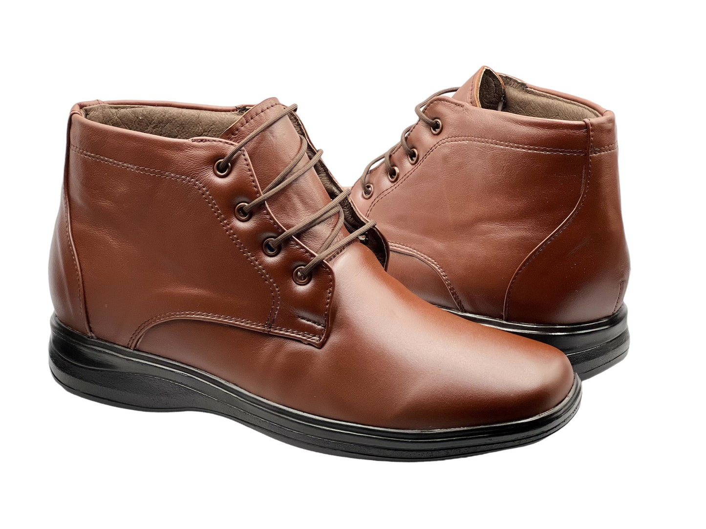 Botin para caballero, hecho en piel de borrego ideal para pie diabetico