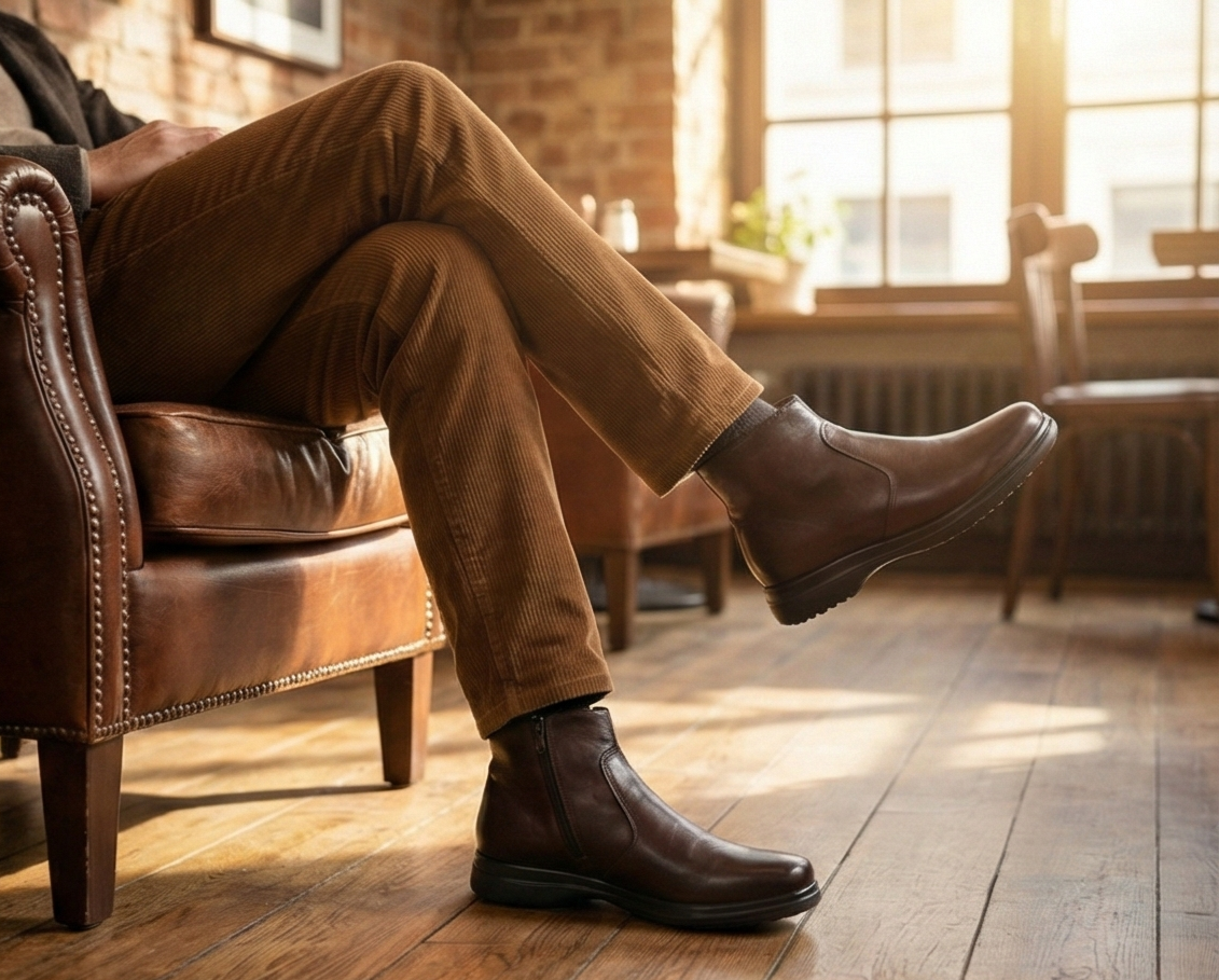 BOTIN PARA PIE DIABETICO EN PIEL DEL BORREGO MODELO 851