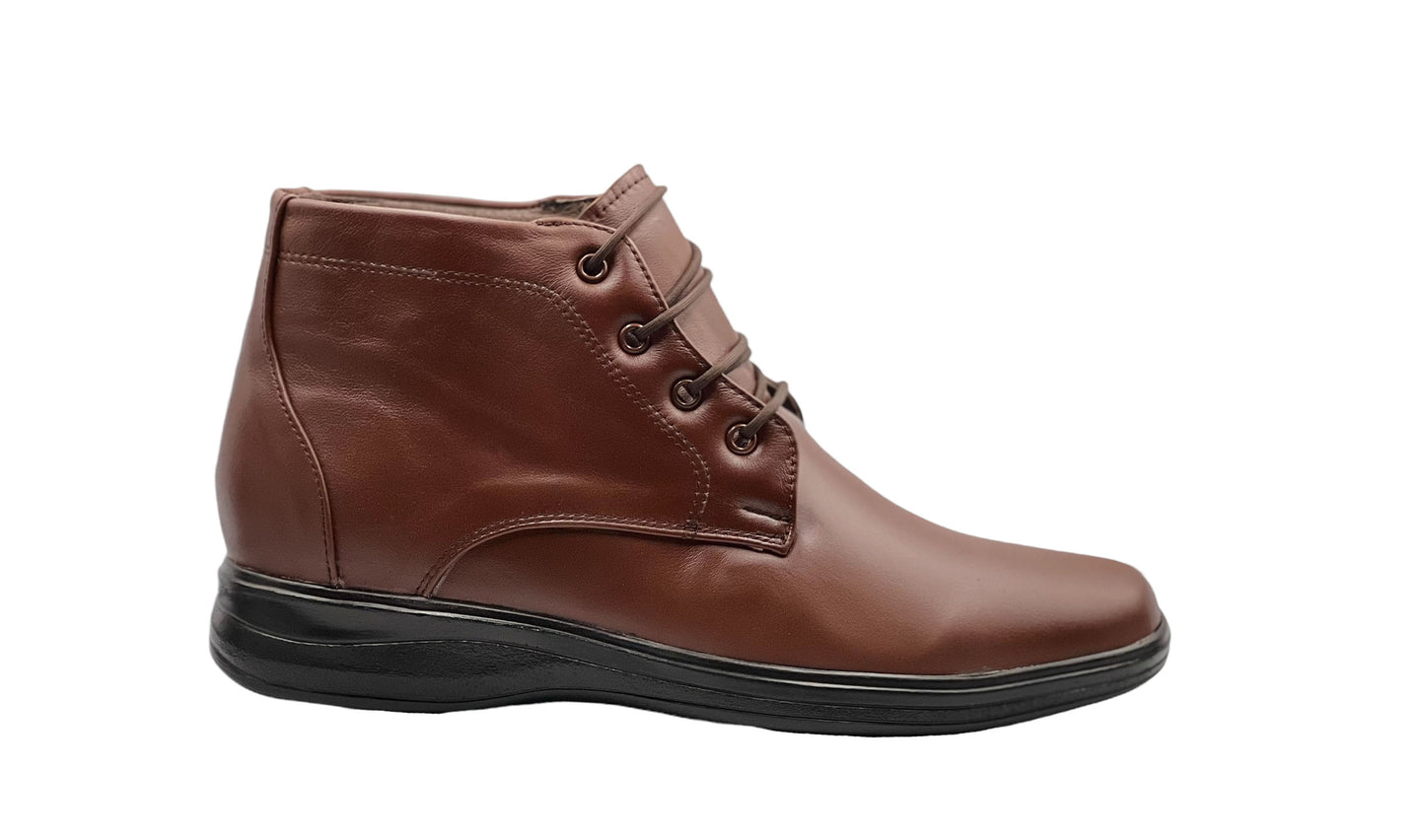 Botin para caballero, hecho en piel de borrego ideal para pie diabetico