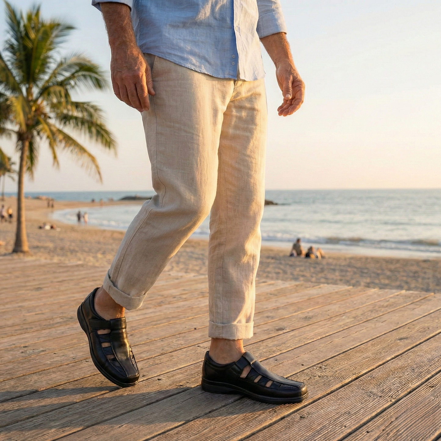 HUARACHE PARA PIE DIABETICO DE PIEL DE BORREGO MODELO 231