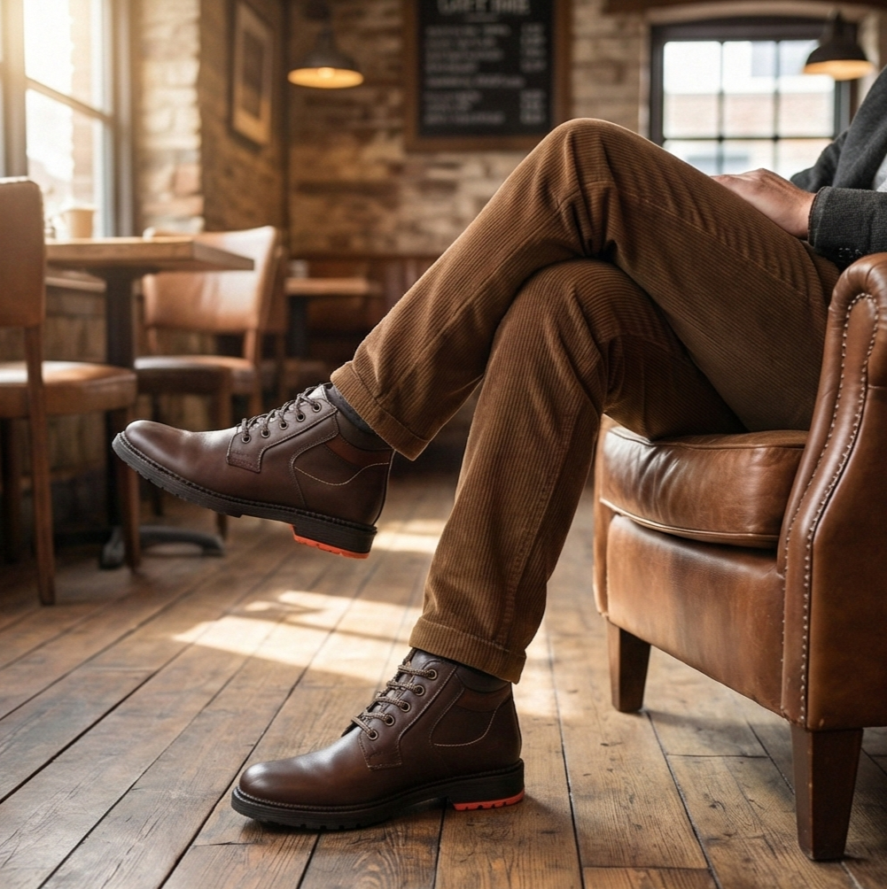 BOTIN CASUAL PARA CABALLERO, HECHO EN PIEL DE BORREGO SUPER COMODOS Y PRACTICOS.