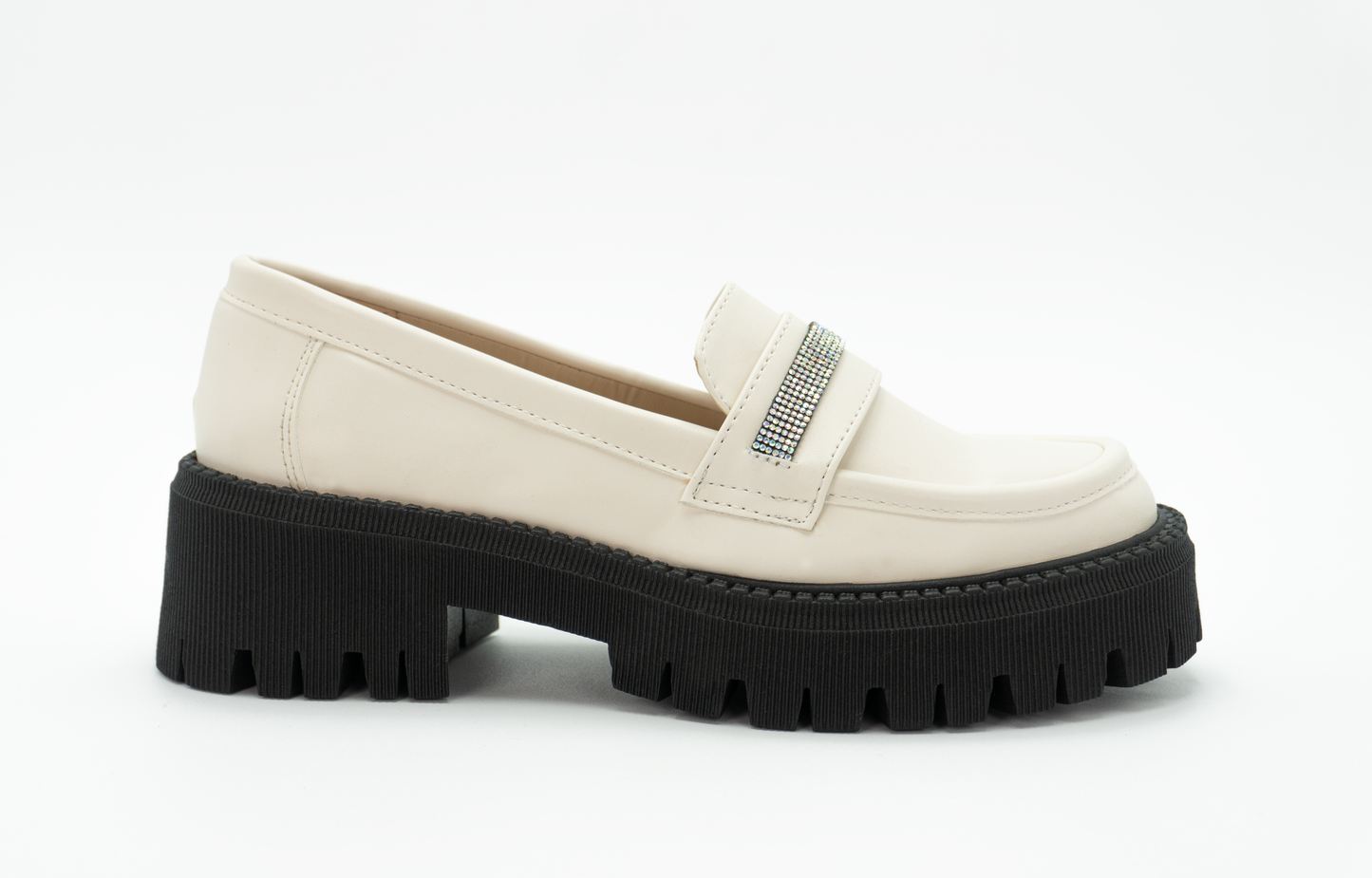 Mocasines Chunky con Plataforma y Detalles Brillantes