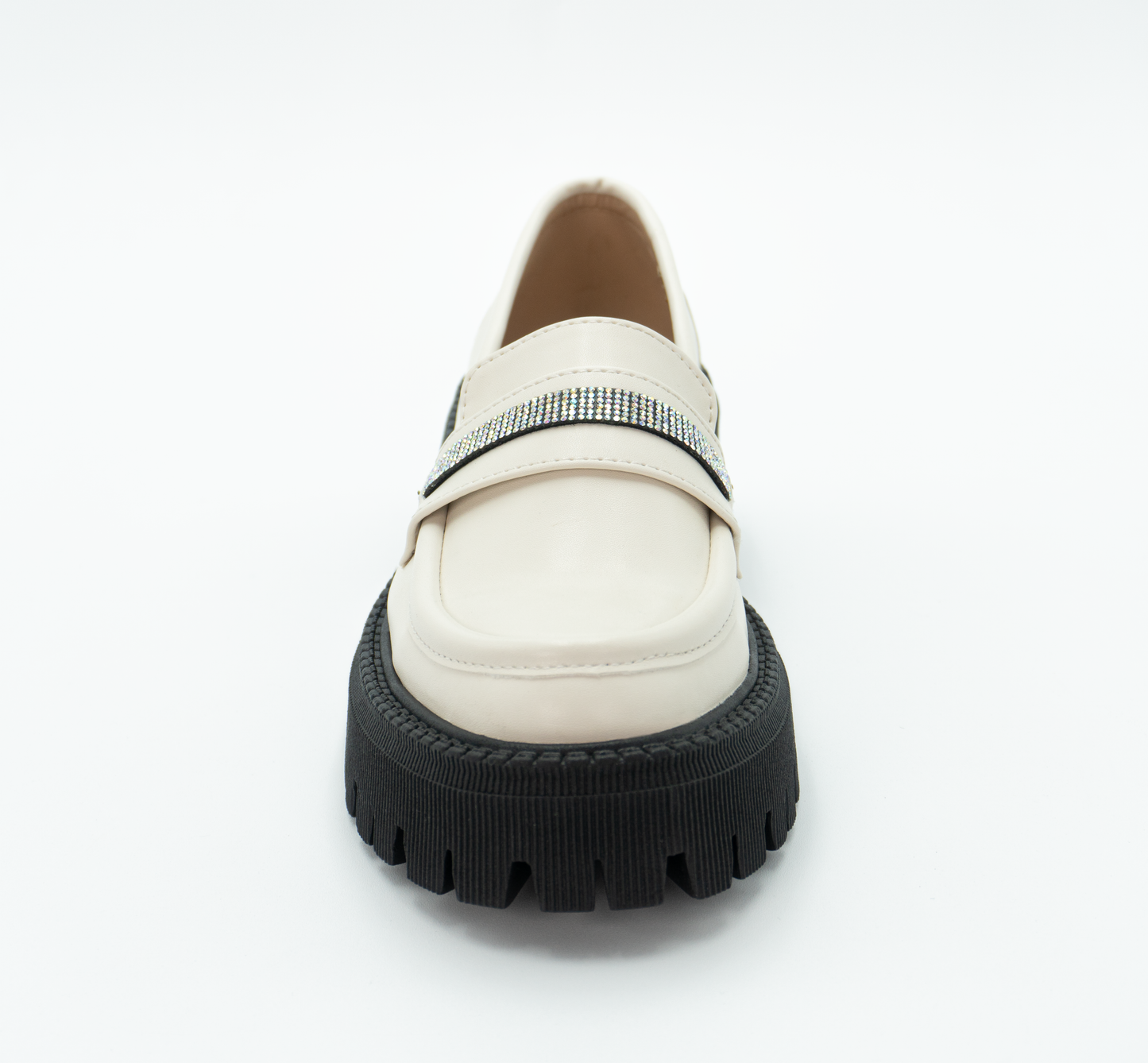 Mocasines Chunky con Plataforma y Detalles Brillantes