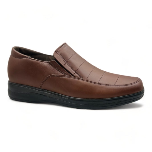 ZAPATO DE PIEL DE BORREGO PARA CABALLEROCOMODO PIE DIABETICO MODELO RAYAS