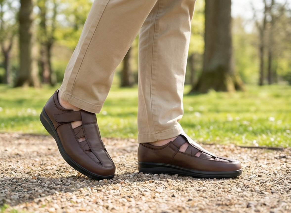 HUARACHE PARA PIE DIABETICO DE PIEL DE BORREGO MODELO 231