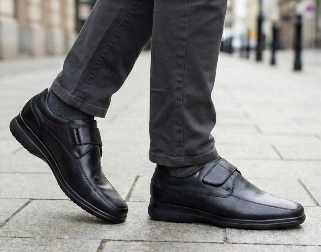 ZAPATO PARA PIE DIABETICO DE PIEL DE BORREGO MODELO 808